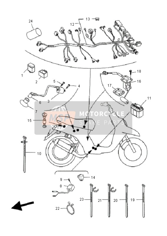 Yamaha CW50N BWS 2010 Electrical 2 for a 2010 Yamaha CW50N BWS